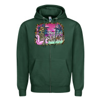 Sports Green hello summer Zipper Hoodie - SublimationCraftShop