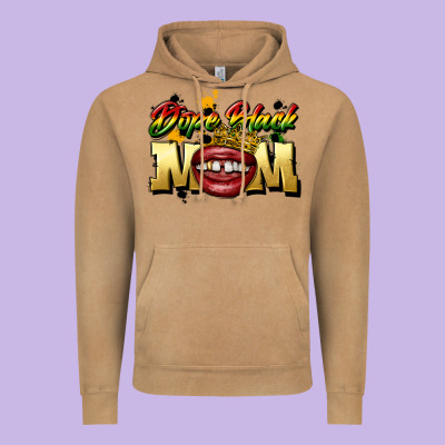 Black Mom Vintage Hoodie Designed By Cowgirlartshop