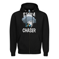 Black Kids Storm Chaser Boys Storm Hunter Tornado Gift Zipper Hoodie - minhPixels