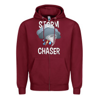 Burgundy Kids Storm Chaser Boys Storm Hunter Tornado Gift Zipper Hoodie - minhPixels