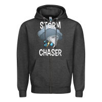 Charcoal Heather Kids Storm Chaser Boys Storm Hunter Tornado Gift Zipper Hoodie - minhPixels