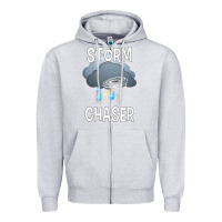 Heather Grey Kids Storm Chaser Boys Storm Hunter Tornado Gift Zipper Hoodie - minhPixels