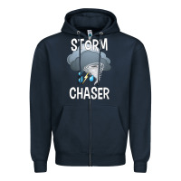 Navy Kids Storm Chaser Boys Storm Hunter Tornado Gift Zipper Hoodie - minhPixels