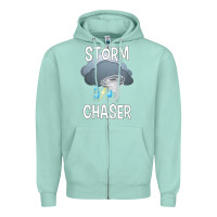 Seafoam Kids Storm Chaser Boys Storm Hunter Tornado Gift Zipper Hoodie - minhPixels