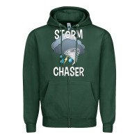 Sports Green Kids Storm Chaser Boys Storm Hunter Tornado Gift Zipper Hoodie - minhPixels