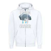White Kids Storm Chaser Boys Storm Hunter Tornado Gift Zipper Hoodie - minhPixels
