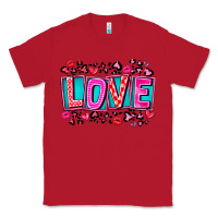Red Love Valentine Classic Tee - CowhideDigitalArt