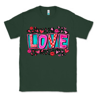 Sports Green Love Valentine Classic Tee - CowhideDigitalArt