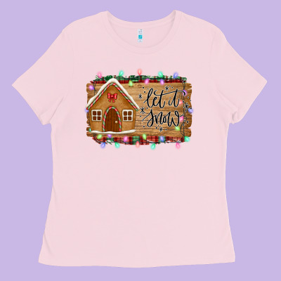 Let It Snow Ladies Tee Designed By Bettercallsaul