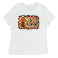 White Let it snow Ladies Tee - Bettercallsaul