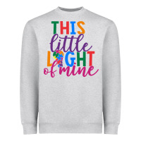 Heather Grey This Little Light Of Mine Heavyweight Sweatshirt - CowhideDigitalArt