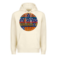 Sandshell african fabric pattern round earrings Premium Hoodie - BundleAndBundleShop
