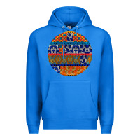 True Royal african fabric pattern round earrings Premium Hoodie - BundleAndBundleShop