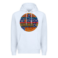 White african fabric pattern round earrings Premium Hoodie - BundleAndBundleShop