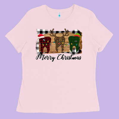 Merry Christmas Teeth Ladies Tee Designed By Bettercallsaul
