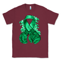 Burgundy Emerald green ribbon Liver Cancer boxing gloves Classic Tee - NancyCooperArtShop
