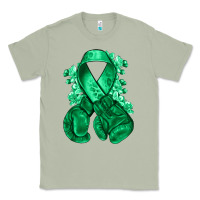 Matcha Emerald green ribbon Liver Cancer boxing gloves Classic Tee - NancyCooperArtShop