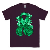 Plum Emerald green ribbon Liver Cancer boxing gloves Classic Tee - NancyCooperArtShop
