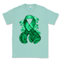 Seafoam Emerald green ribbon Liver Cancer boxing gloves Classic Tee - NancyCooperArtShop