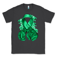 Smoke Emerald green ribbon Liver Cancer boxing gloves Classic Tee - NancyCooperArtShop
