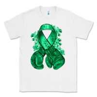 White Emerald green ribbon Liver Cancer boxing gloves Classic Tee - NancyCooperArtShop