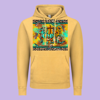 Faith Over Fear Vintage Hoodie Designed By Cowgirlartshop