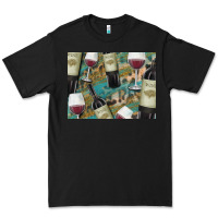 Black California Wine with Leopard Background Premium Tee - Bettercallsaul