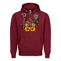 Burgundy farm life rooster Zipper Hoodie - SublimationCraftShop
