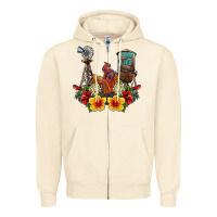 Sandshell farm life rooster Zipper Hoodie - SublimationCraftShop