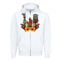 White farm life rooster Zipper Hoodie - SublimationCraftShop
