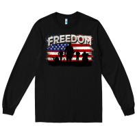 Black Freedom 4th of july Long Sleeve Tee - CowGirlArtShop