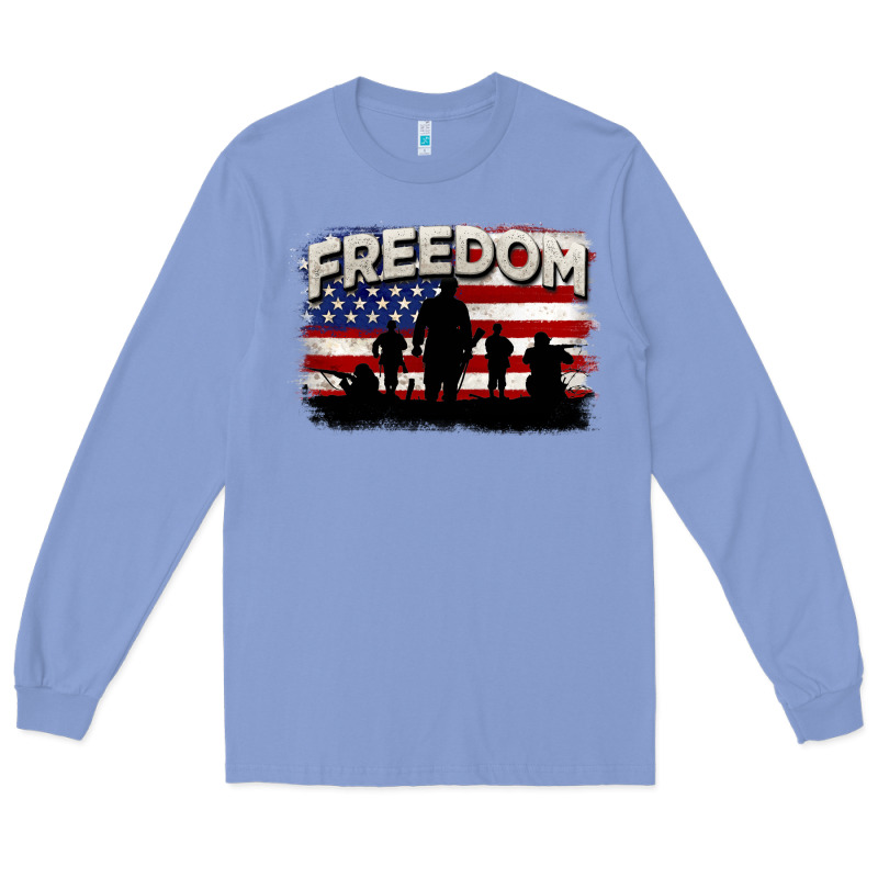 Freedom 4th Of July Long Sleeve Tee by CowGirlArtShop | Teevron