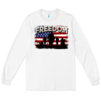 White Freedom 4th of july Long Sleeve Tee - CowGirlArtShop