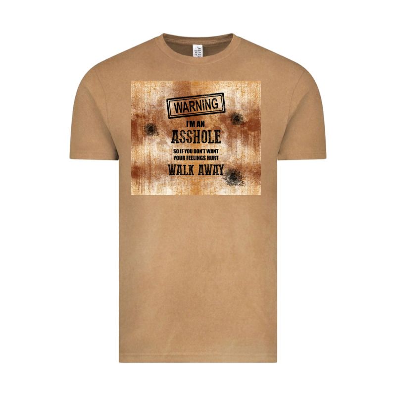Warning I'm An Asshole With Rusty Background Vintage Tee by TumblerDesignByShophia | Teevron