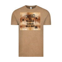 Vintage Coffee warning i'm an asshole with rusty background Vintage Tee - TumblerDesignByShophia