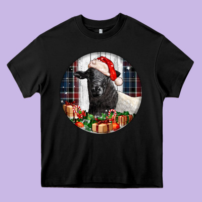 Christmas Dorper Sheep Heavy Core Tee Designed By Lillyallendesigns
