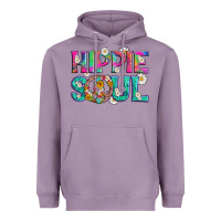 Hippie Soul With Tie Dye And Flowers Heavyweight Hoodie | Teevron