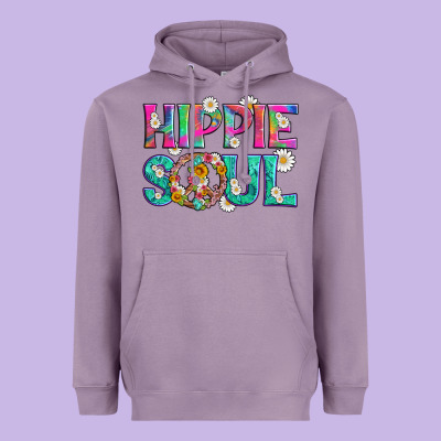 Hippie Soul With Tie Dye And Flowers Heavyweight Hoodie Designed By Artiststas
