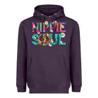 Plum hippie soul with tie dye and flowers Heavyweight Hoodie - Artiststas