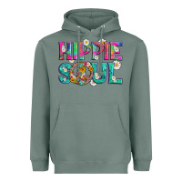 Sage hippie soul with tie dye and flowers Heavyweight Hoodie - Artiststas
