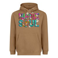 Toasted Coconut hippie soul with tie dye and flowers Heavyweight Hoodie - Artiststas