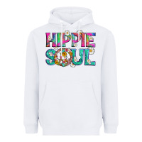 White hippie soul with tie dye and flowers Heavyweight Hoodie - Artiststas