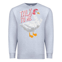 Heather Grey Talk To Me- Funny Goose Tee- Funny Goose Gifts Premium Premium Sweatshirt - minhPixels