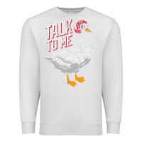 Oatmeal Heather Talk To Me- Funny Goose Tee- Funny Goose Gifts Premium Premium Sweatshirt - minhPixels