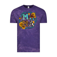 Cloud Purple sunflowers hexagon frame mama Vintage Tee - Jasminsmagicworld