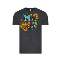 Vintage Black sunflowers hexagon frame mama Vintage Tee - Jasminsmagicworld