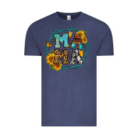 Vintage Denim sunflowers hexagon frame mama Vintage Tee - Jasminsmagicworld