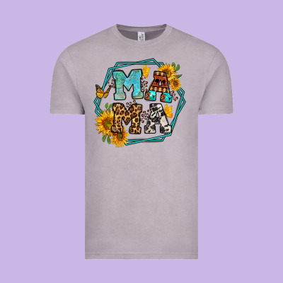 Sunflowers Hexagon Frame Mama Vintage Tee Designed By Jasminsmagicworld