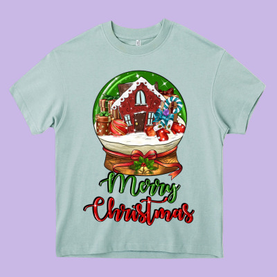 Merry Christmas Heavy Core Tee Designed By Lillyallendesigns