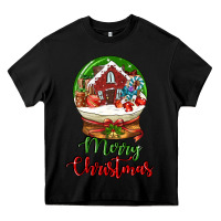Black Merry Christmas Heavy Core Tee - LillyAllenDesigns